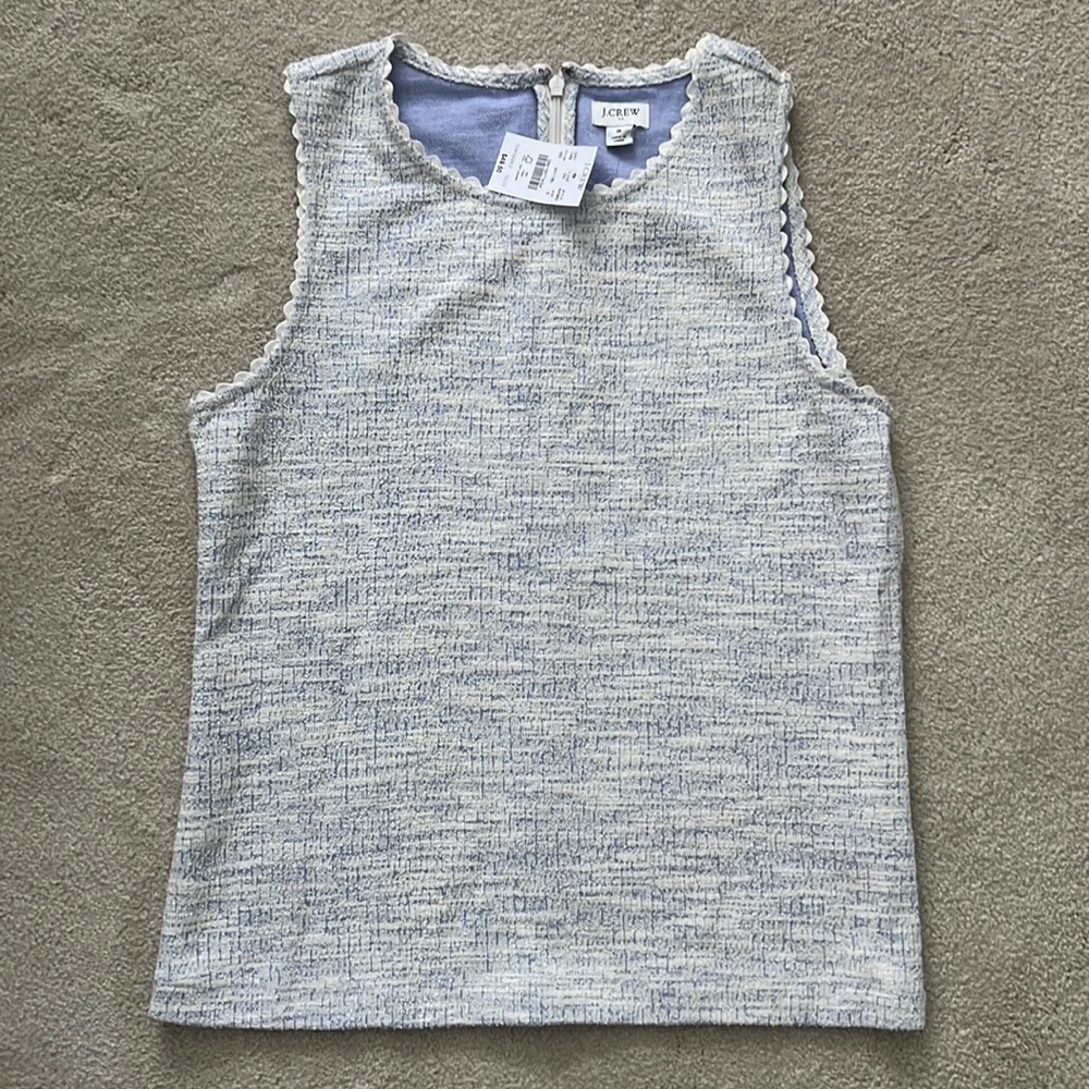 NWT J. Crew Factory Tweed Sleeveless Blouse
